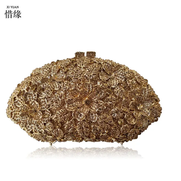 XIYUAN BRAND Women Evening Bags Chain Shoulder Messenger Handbags Diamonds Metal mini Wedding Party Purse Clutches gold/yellow
XIYUAN BRAND Women Evening Bags Chain Shoulder Messenger Handbags Diamonds Metal mini Wedding Party Purse Clutches gold/yellow