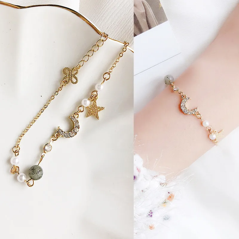 Woman Wristband Crystal Bracelets Jewelry Accessories Wristlet Zircon bracelets female fashion stars moon bracelets for women
Woman Wristband Crystal Bracelets Jewelry Accessories Wristlet Zircon bracelets female fashion stars moon bracelets for women