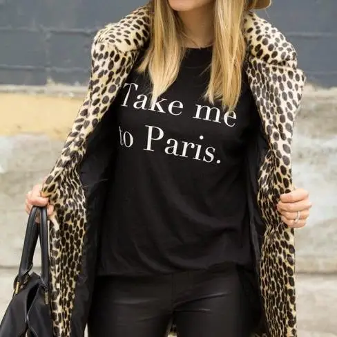 Take Me To Paris Letters Print Women T shirt Cotton Casual Funny Shirt For Lady Top Tee Tumblr Hipster Drop Ship NEW-24
Take Me To Paris Letters Print Women T shirt Cotton Casual Funny Shirt For Lady Top Tee Tumblr Hipster Drop Ship NEW-24