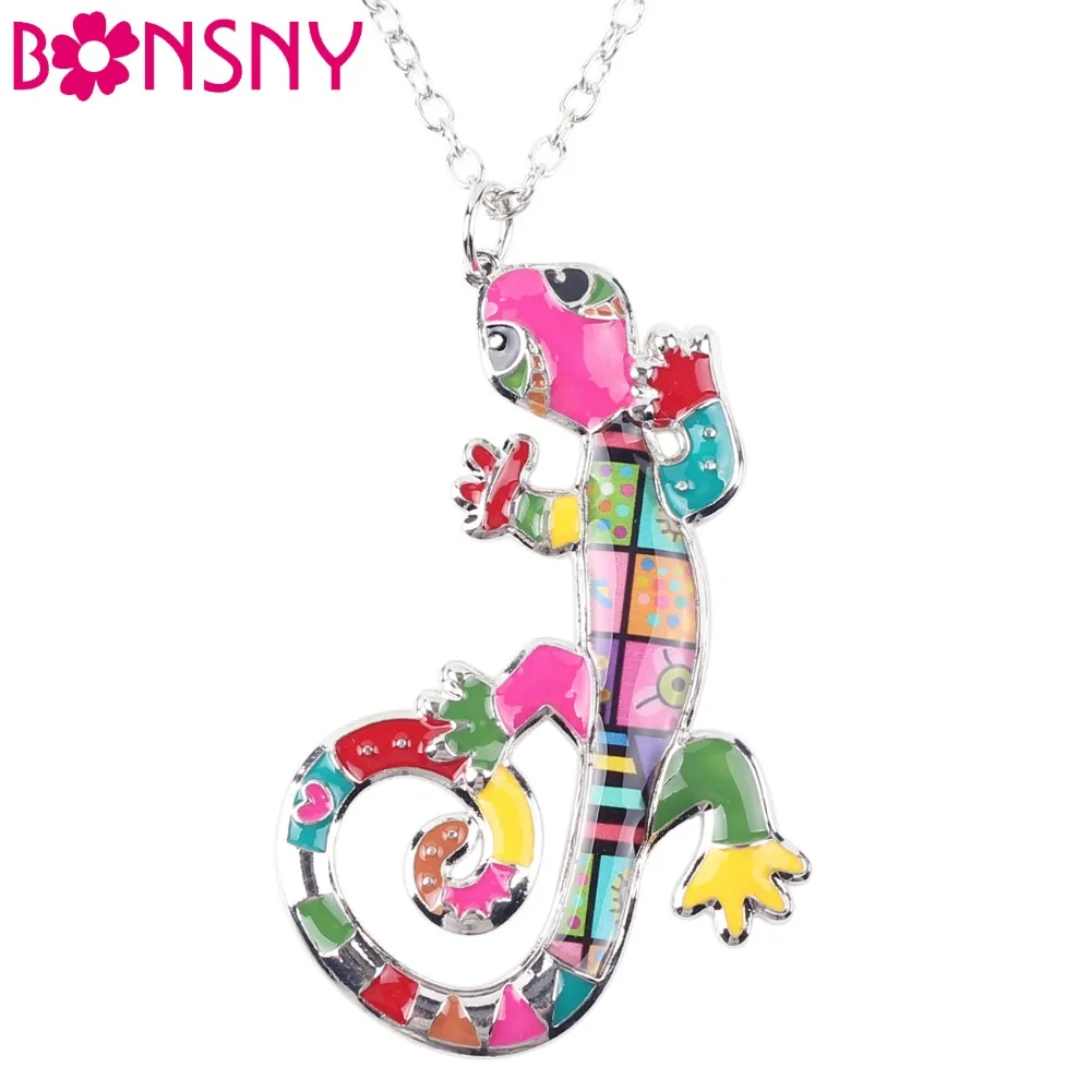 Bonsny Gecko Necklace Enamel lizard Pendant Zinc Alloy New Fashion Jewelry For Women Statement Accessories
Bonsny Gecko Necklace Enamel lizard Pendant Zinc Alloy New Fashion Jewelry For Women Statement Accessories
