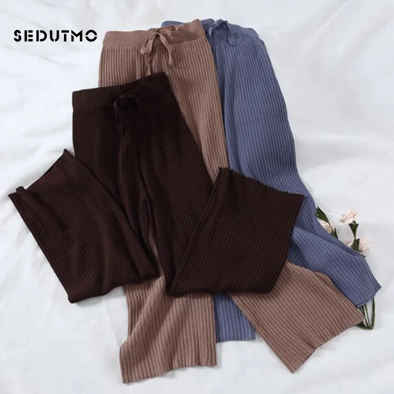 SEDUTMO Winter Knitting Pants Women High Waist Wide Leg Pant Loose Trousers Vintage Casual Streetwear Sweatpants ED560
SEDUTMO Winter Knitting Pants Women High Waist Wide Leg Pant Loose Trousers Vintage Casual Streetwear Sweatpants ED560
