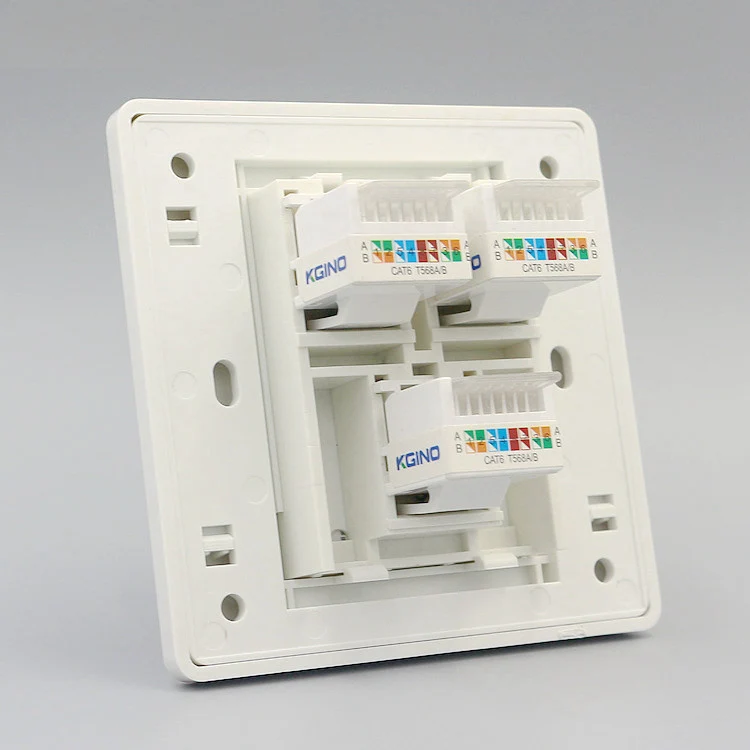 Wall Socket Plate 3 Ports Gigabit Network CAT6 LAN Socket Panel Faceplate Outlet Adapter
Wall Socket Plate 3 Ports Gigabit Network CAT6 LAN Socket Panel Faceplate Outlet Adapter