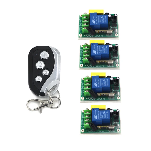 220V 3000W big load remote control switch high power 30A current load switch with waterproof 4 keys remote controller SKU: 5530
220V 3000W big load remote control switch high power 30A current load switch with waterproof 4 keys remote controller SKU: 5530