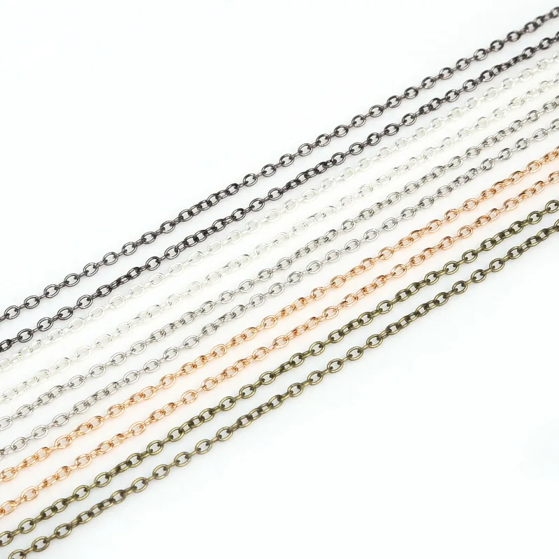 Hot Sale 5m/lot Rhodium/Silver/Gold/Gunmetal/Antique Bronze Plated Necklace Chains for DIY Bracelet Jewelry Findings Making
Hot Sale 5m/lot Rhodium/Silver/Gold/Gunmetal/Antique Bronze Plated Necklace Chains for DIY Bracelet Jewelry Findings Making