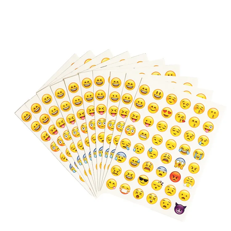 10 листов/мешок emoji Наклейки Популярные Улыбающееся Уход за кожей лица Стикеры для