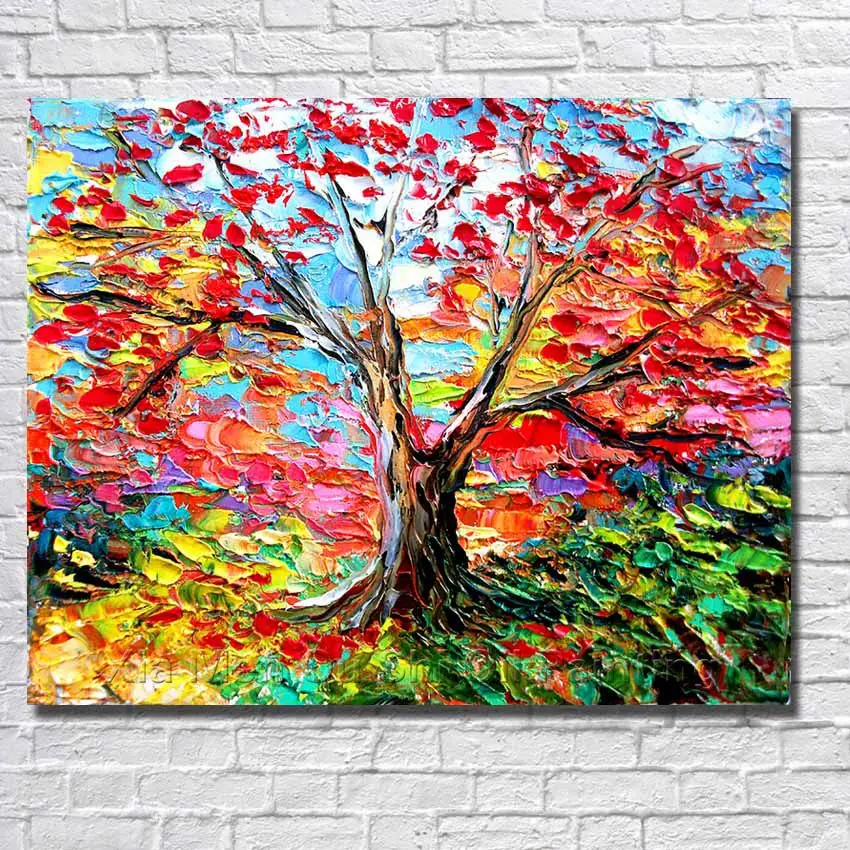 Hand Painted Painting Oil Canvas Colorful Big Tree Oil Painting for Living Room Wall Art Home Decor Modern Abstract Picture Set
Hand Painted Painting Oil Canvas Colorful Big Tree Oil Painting for Living Room Wall Art Home Decor Modern Abstract Picture Set