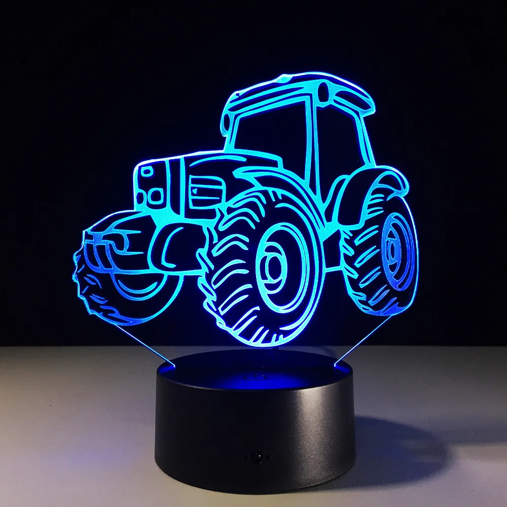 Tractor 3D toy lamp 7 color changing visual illusion LED light Tractor toy action figure birthday gift novelty toy
Tractor 3D toy lamp 7 color changing visual illusion LED light Tractor toy action figure birthday gift novelty toy