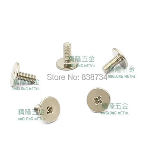 100pcs CM2.5*6 steel with white nickel plated phillip big flat head laptop repair screw
100pcs CM2.5*6 steel with white nickel plated phillip big flat head laptop repair screw