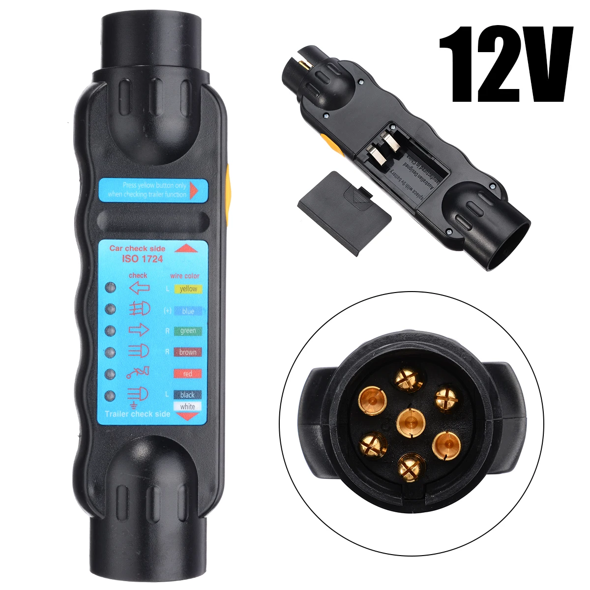 Mayitr 1pc 12V 7Pin Car Trailer Towing Light Plug Socket Cable Wiring Circuit Tester LED Light Diagnostic Tool
Mayitr 1pc 12V 7Pin Car Trailer Towing Light Plug Socket Cable Wiring Circuit Tester LED Light Diagnostic Tool