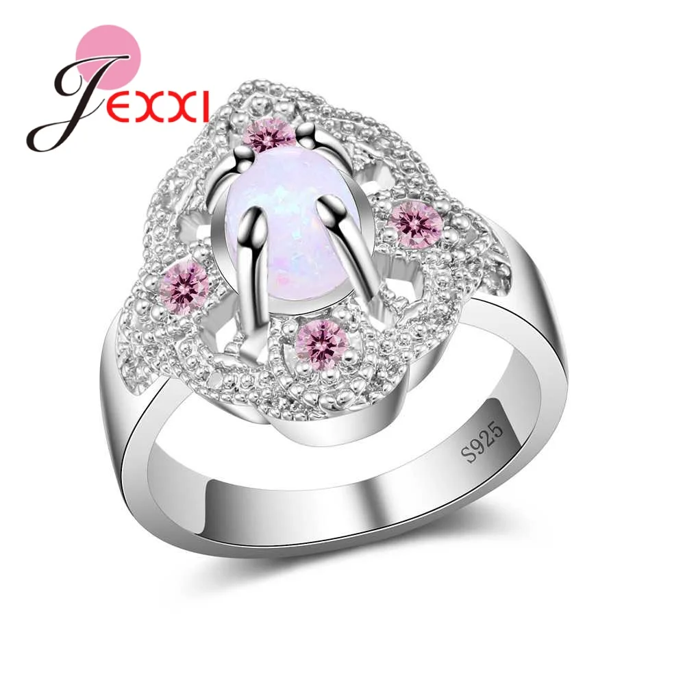 Clssical Cubic Zirconia Forever Wedding Ring 925 Sterling Silver Opal& Rhinestones Lovers Ring Jewelry For Women Best Gift
Clssical Cubic Zirconia Forever Wedding Ring 925 Sterling Silver Opal& Rhinestones Lovers Ring Jewelry For Women Best Gift