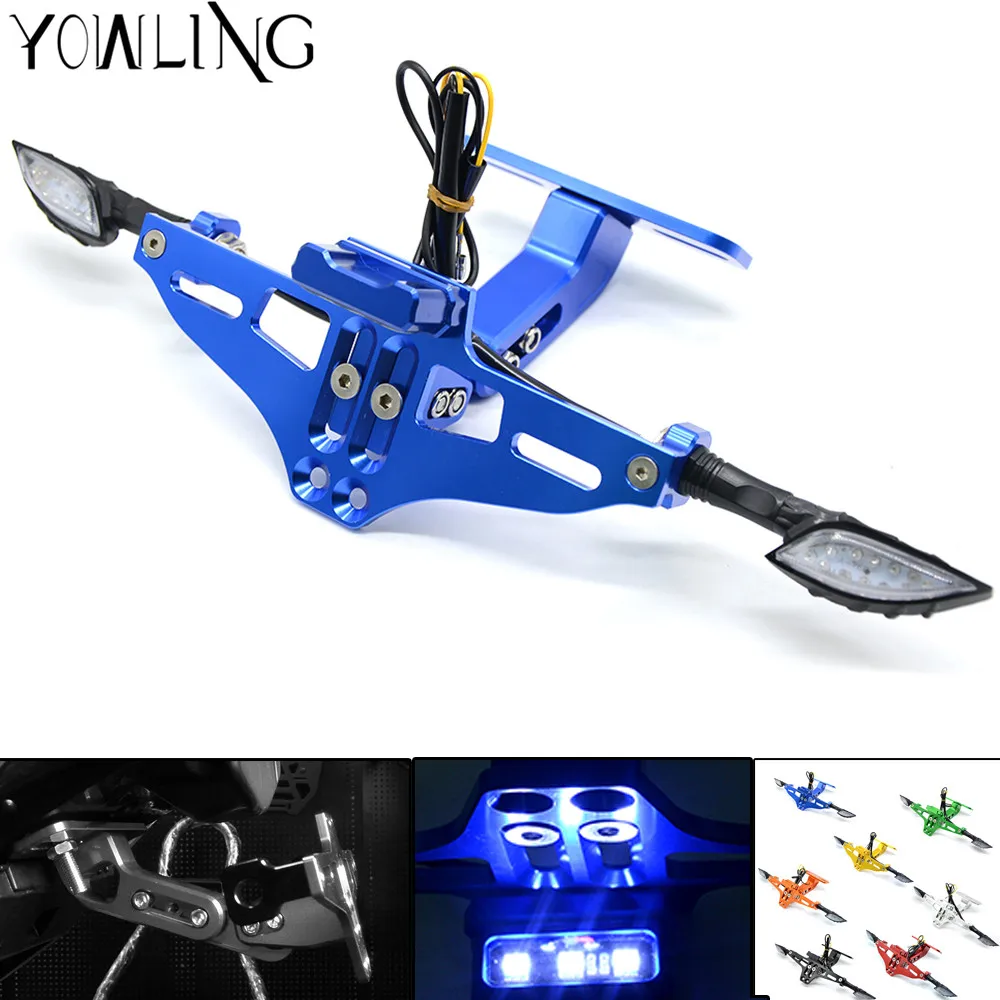 Universal Moto Scooter Number License Plate License Plate Bracket Holder with LED Light for Honda Kawasaki Yamaha Suzuki BMW
Universal Moto Scooter Number License Plate License Plate Bracket Holder with LED Light for Honda Kawasaki Yamaha Suzuki BMW