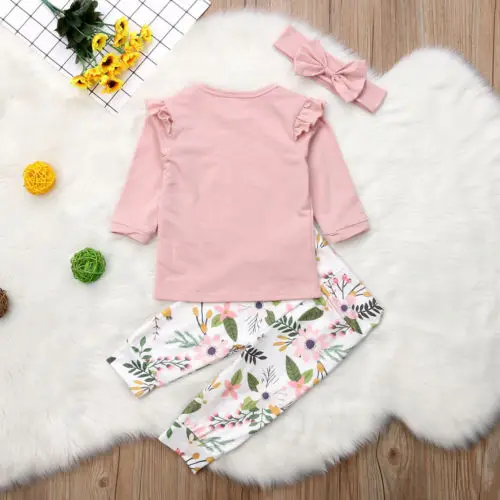 Baby Girl T-shirt Top Flower Leggings Pants Casual Cute Outfit Set Clothes Autumn Clothing Set 2pcs Baby Girl Ruffle 0-24M
Baby Girl T-shirt Top Flower Leggings Pants Casual Cute Outfit Set Clothes Autumn Clothing Set 2pcs Baby Girl Ruffle 0-24M