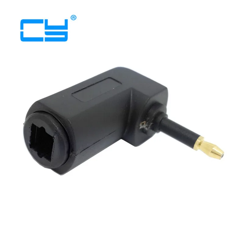 90 Degree Right Angled Optical Audio Adapter Regular Toslink Jack To Mini Toslink Plug 3.5mm
90 Degree Right Angled Optical Audio Adapter Regular Toslink Jack To Mini Toslink Plug 3.5mm