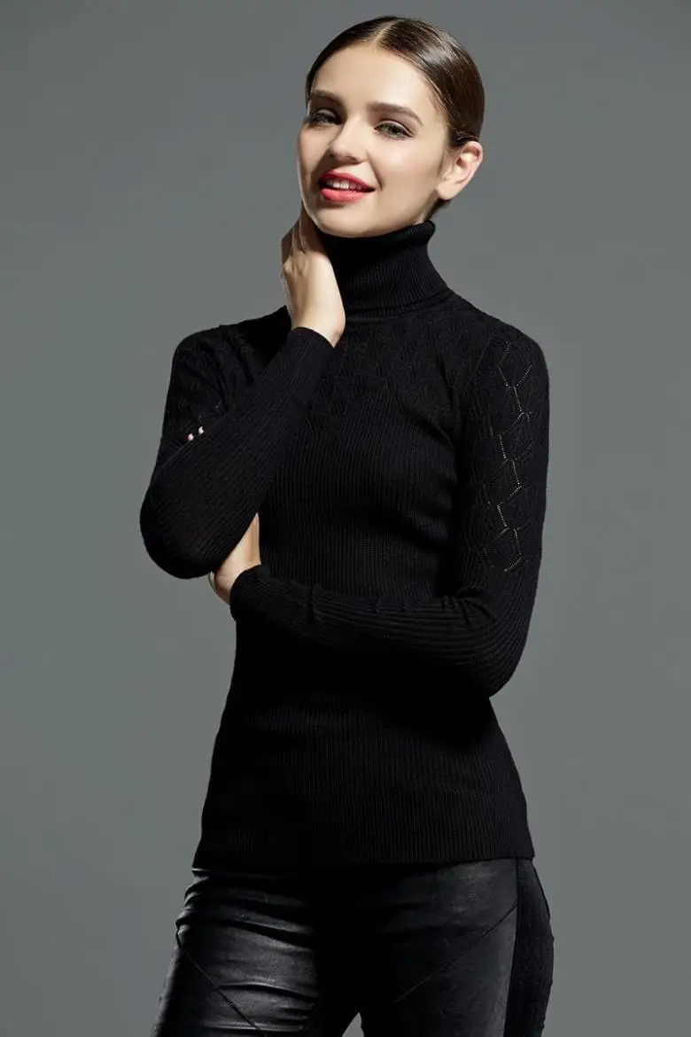 Women's Autumn And Winter Sweater Hollow Out Turtleneck Women Long Sleeve Sweater
Women's Autumn And Winter Sweater Hollow Out Turtleneck Women Long Sleeve Sweater