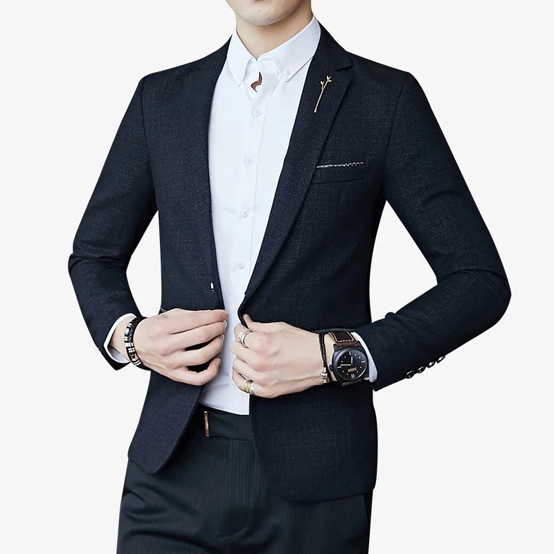 YUSHU New Men Business Casual Slim Fit Blazer Single Button Mens Blazer Jacket Classic Solid Color Blazer Coat Men
YUSHU New Men Business Casual Slim Fit Blazer Single Button Mens Blazer Jacket Classic Solid Color Blazer Coat Men