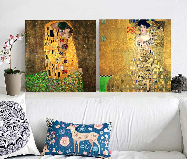 canvas portrait painting mural Portrait of Adele Bloch-Bauer I 1907 the Kiss by Gustav Klimt Imagich version reproduction
canvas portrait painting mural Portrait of Adele Bloch-Bauer I 1907 the Kiss by Gustav Klimt Imagich version reproduction
