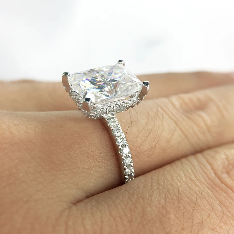 5ct 9x11mm Radiant Excellent Cut Moissanite Engagement Ring Half Eternity Band 10k White Gold For Bridal
5ct 9x11mm Radiant Excellent Cut Moissanite Engagement Ring Half Eternity Band 10k White Gold For Bridal