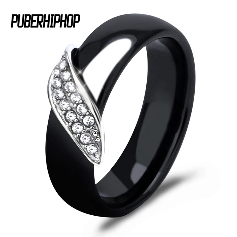 New Arrival 6mm High Quality Black And White Simple Style Comly Crystal Leaf Shape Ceramic Rings For Women Fashion Jewelry Gift
New Arrival 6mm High Quality Black And White Simple Style Comly Crystal Leaf Shape Ceramic Rings For Women Fashion Jewelry Gift