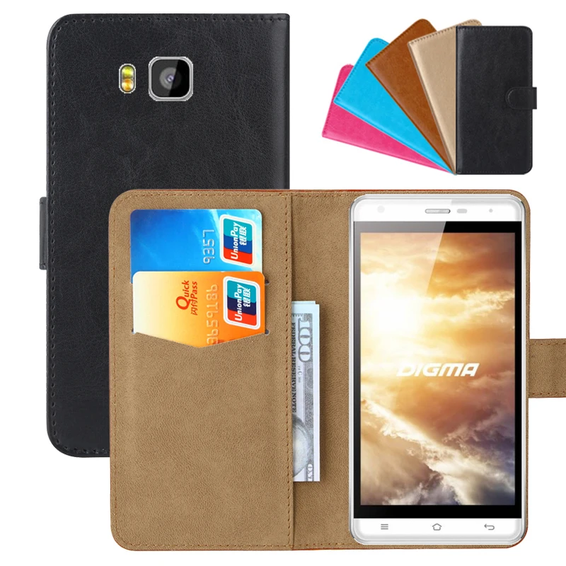 

Luxury Wallet Case For Digma VOX S501 3G PU Leather Retro Flip Cover Magnetic Fashion Cases Strap