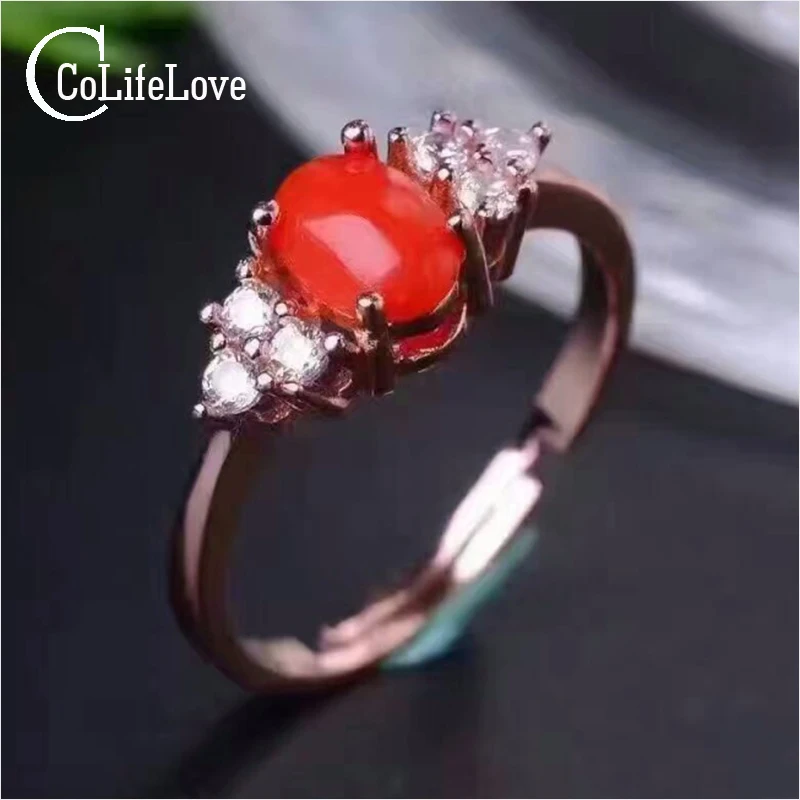 Classic red coral ring for woman 5mm*7mm natural aqua coral silver ring solid 925 silver precious coral ring gift for woman
Classic red coral ring for woman 5mm*7mm natural aqua coral silver ring solid 925 silver precious coral ring gift for woman
