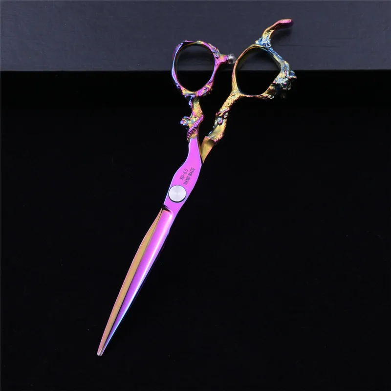 6.5 inch Professional Hairdressing Scissors Dragon Handle Japanese 440C Hair Shears for Barbers Cutting Titanium Salon Shears
6.5 inch Professional Hairdressing Scissors Dragon Handle Japanese 440C Hair Shears for Barbers Cutting Titanium Salon Shears