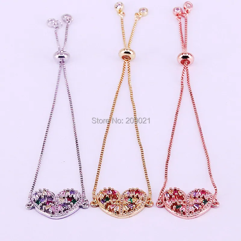 10PCS, Shiny Colorful CZ Zircon Rainbow Charm Heart Bracelets for Women Jewelry
10PCS, Shiny Colorful CZ Zircon Rainbow Charm Heart Bracelets for Women Jewelry