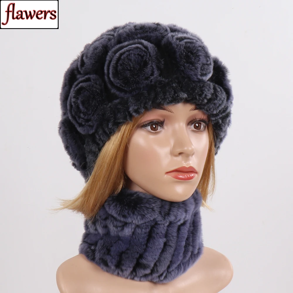 Winter Genuine Fur Scarf Hat Sets Women Good Elastic Knitted Real Rex Rabbit Fur Scarves Hats Lady 100% Natural Fur Scarves Caps 
Winter Genuine Fur Scarf Hat Sets Women Good Elastic Knitted Real Rex Rabbit Fur Scarves Hats Lady 100% Natural Fur Scarves Caps