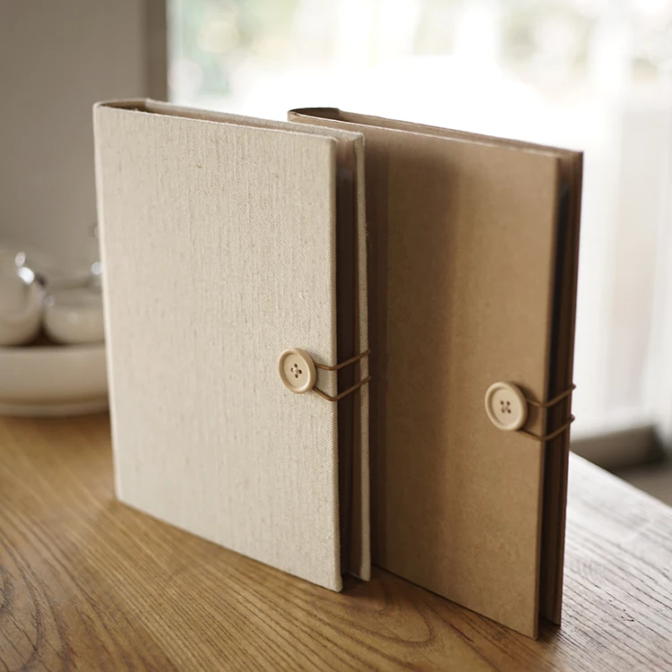 Button Handmade Retro Blank Scrapbook Album Loose-leaf Vintage Paper DIY Child Autograph Album Ring Binder With PE Bag
Button Handmade Retro Blank Scrapbook Album Loose-leaf Vintage Paper DIY Child Autograph Album Ring Binder With PE Bag