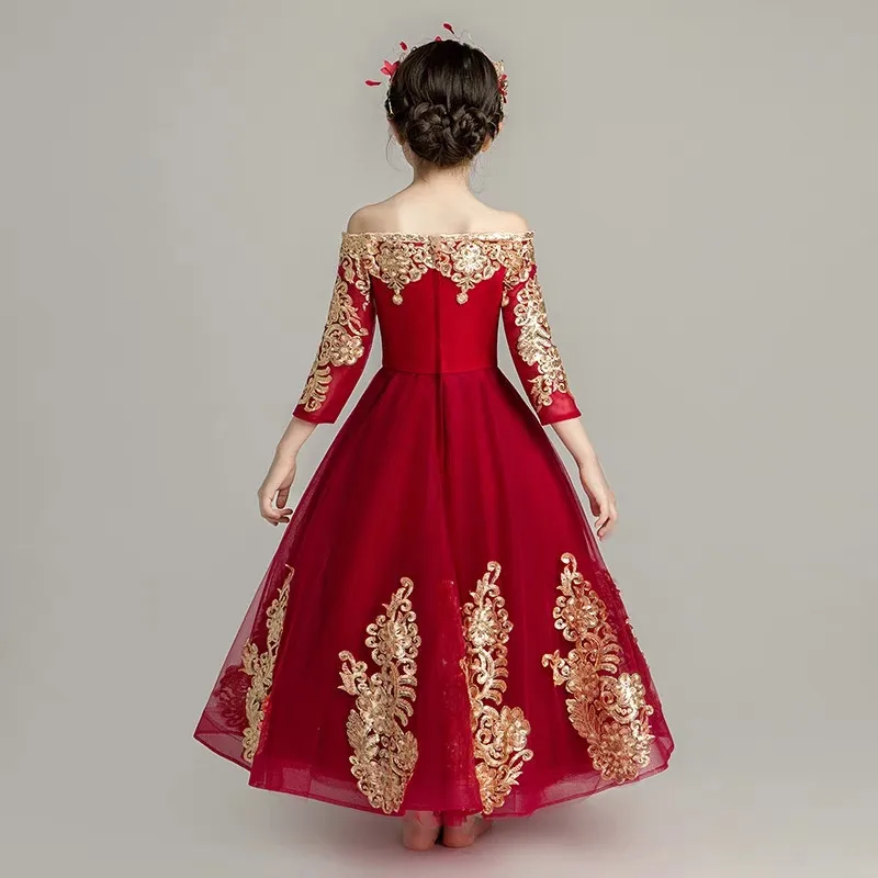 Autumn Winter Elegant Infant Girls Shoulderless Long Sleeves Lace Birthday Wedding Party Prom Dress Kids Children Piano Dress
Autumn Winter Elegant Infant Girls Shoulderless Long Sleeves Lace Birthday Wedding Party Prom Dress Kids Children Piano Dress