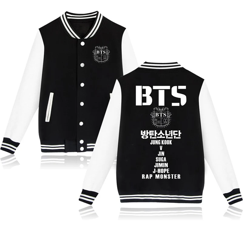 Для женщин мужчин бейсбольная форма толстовки Kpop BTS Bangtan обувь для мальчиков