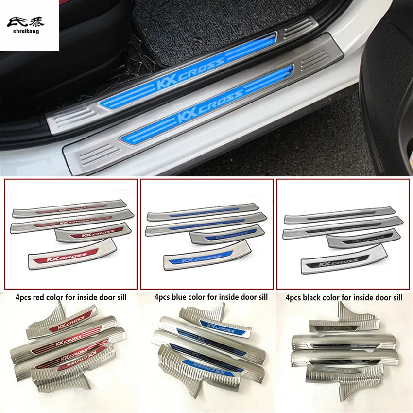 4PCS/Lot Car Accessories Stainless Steel Scuff Plate Cover Door Sill Pedal for 2018 KIA RIO X-LINE
4PCS/Lot Car Accessories Stainless Steel Scuff Plate Cover Door Sill Pedal for 2018 KIA RIO X-LINE