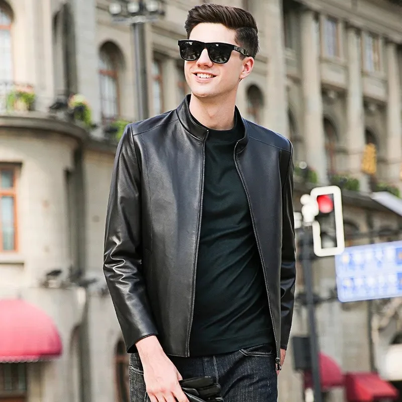 Free shipping classical simple style black matte soft sheepskin men smart casual leather short coat genuine leather jacket
Free shipping classical simple style black matte soft sheepskin men smart casual leather short coat genuine leather jacket