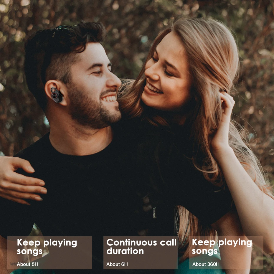 Overfly TWS отпечатков пальцев Touch Bluetooth 4 2 наушники стерео супер бас Беспроводные с