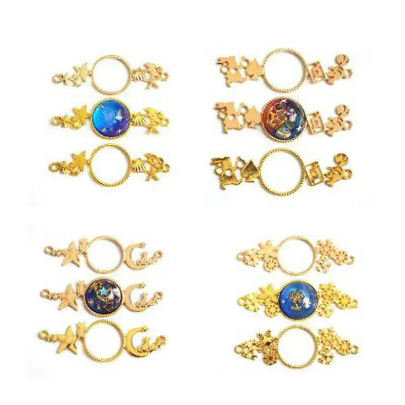 7pcs Double Hanging Sakura Snowflake Metal Frame Jewelry Pendant Accessories DIY Charms Moon Cat Open Bezels Handmade Craft Art
7pcs Double Hanging Sakura Snowflake Metal Frame Jewelry Pendant Accessories DIY Charms Moon Cat Open Bezels Handmade Craft Art