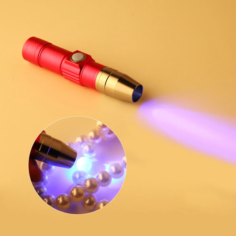 Multifunction USB Charging UV Flashlight Home Check Money Portable Glow Fluorescent Agent Luminous Pen Practical Invisible Ink | Лампы и
