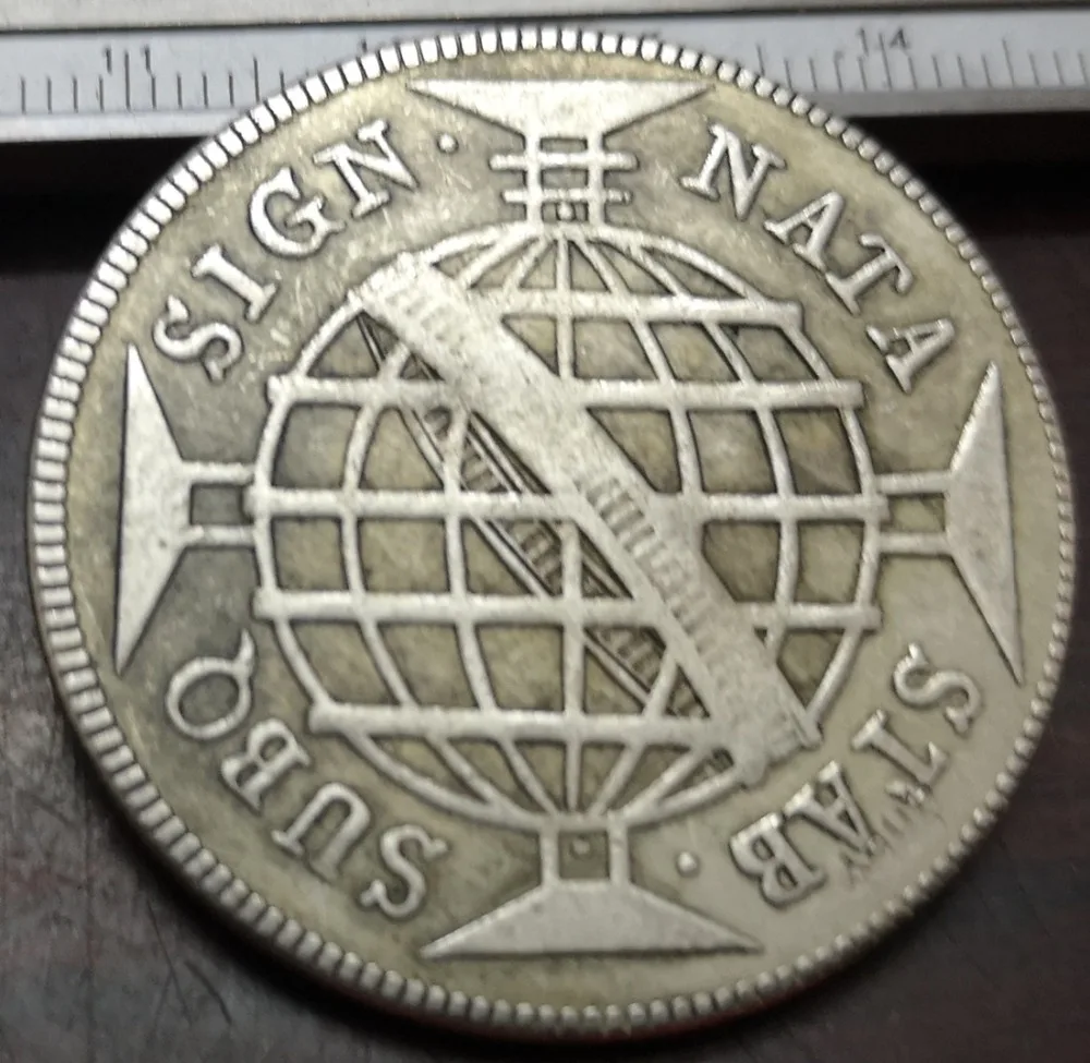 (1780.1781.1782.1783.1784 )Brazil 640 Reis - Maria I & Pedro III Silver Copy Coin
(1780.1781.1782.1783.1784 )Brazil 640 Reis - Maria I & Pedro III Silver Copy Coin