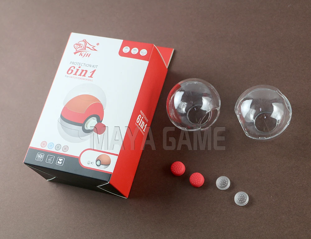 Защитный комплект для Nintendo Switch Poke ball 6 в 1 Хрустальный чехол с рукояткой большого