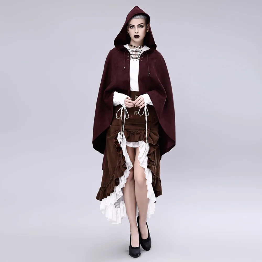 Gear Duke Steampunk Little Red Riding Hood Suede Lolita Cloak smock Hat mantle wine coffee color girl cloth vintage Retro
Gear Duke Steampunk Little Red Riding Hood Suede Lolita Cloak smock Hat mantle wine coffee color girl cloth vintage Retro