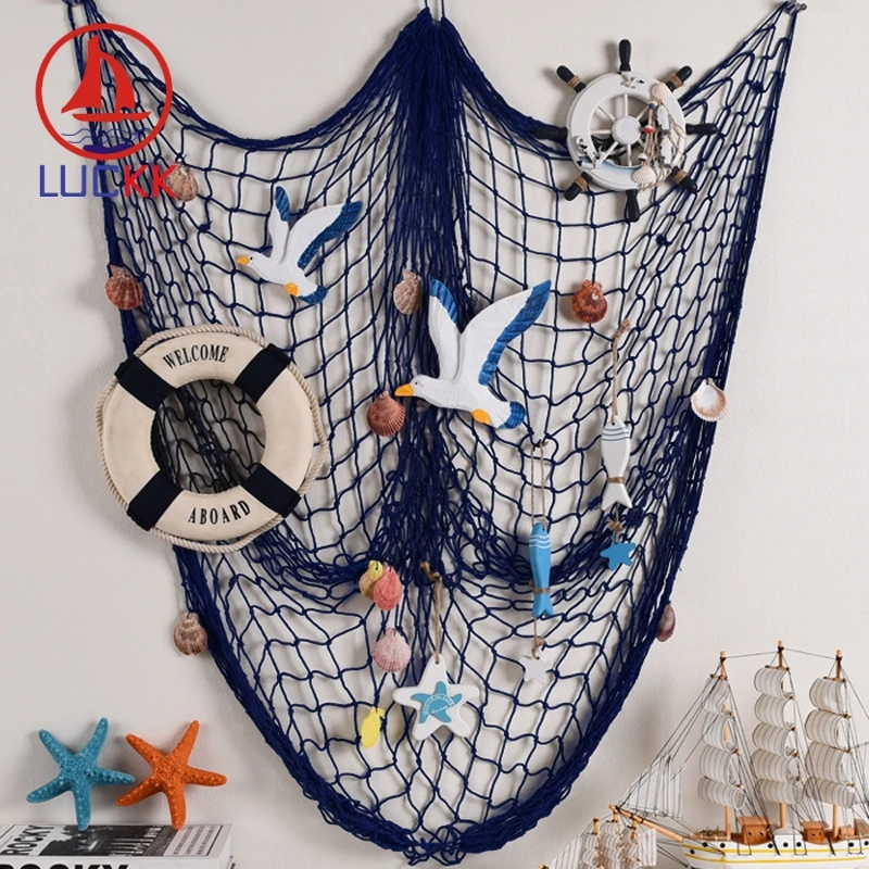 LUCKK 150*200CM Fishing Net For Home Decor Nautical Wall Hanging Mediterranean Sea Style Souvenir Party Wall Stickers With Shell
LUCKK 150*200CM Fishing Net For Home Decor Nautical Wall Hanging Mediterranean Sea Style Souvenir Party Wall Stickers With Shell