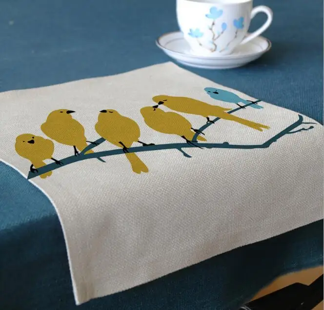 4Pcs/lot Printed Linen Placemat Place mat Table Mat Cute colorful cute birds Dinner Coaster Home textile Dec wholesale FG780
4Pcs/lot Printed Linen Placemat Place mat Table Mat Cute colorful cute birds Dinner Coaster Home textile Dec wholesale FG780