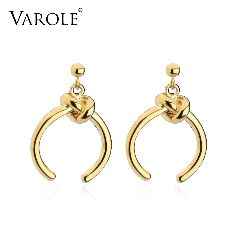 VAROLE Dangle Knot Earrings Gold Color Earings Drop Earrings For Women Fashion Jewelry Brincos Oorbellen Ohrringe
VAROLE Dangle Knot Earrings Gold Color Earings Drop Earrings For Women Fashion Jewelry Brincos Oorbellen Ohrringe