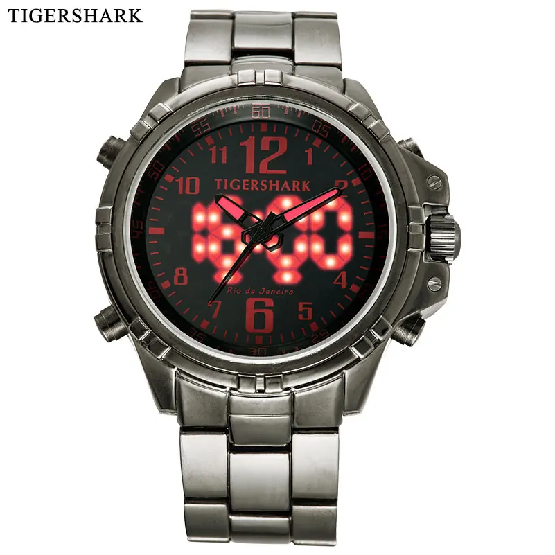 Часы TIGERSHARK мужские, спортивные, светодиодные, цифровые, кварцевые, водонепроницаемые, 30 м, с двойным дисплеем
Часы TIGERSHARK мужские, спортивные, светодиодные, цифровые, кварцевые, водонепроницаемые, 30 м, с двойным дисплеем