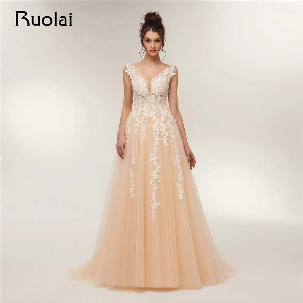New Arrival 2019 Evening Dresses Long V-Neck A-Line Tulle Applique Beaded Champagne Prom Dress Party Gown Robe de Soiree RE3
New Arrival 2019 Evening Dresses Long V-Neck A-Line Tulle Applique Beaded Champagne Prom Dress Party Gown Robe de Soiree RE3