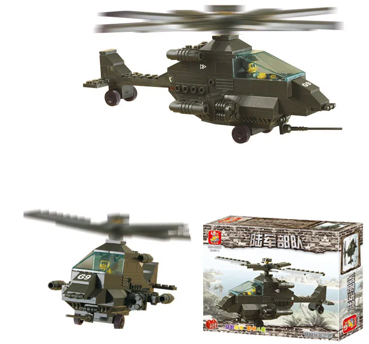 Brand Wholesale Army Apache fighter 158pcs Building Blocks for children's Educational toy DIY Creative Bricks For Boys gift
Brand Wholesale Army Apache fighter 158pcs Building Blocks for children's Educational toy DIY Creative Bricks For Boys gift