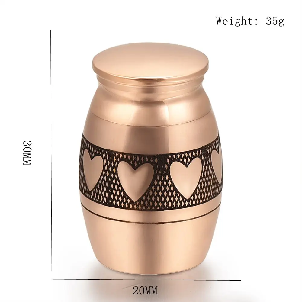 30MM * 20MM Shiny Polishing Pink Jar Cremation Mini Urn for Pet Dog/ Cat Ashes Container Keepsake Stainless Steel Funeral Casket
30MM * 20MM Shiny Polishing Pink Jar Cremation Mini Urn for Pet Dog/ Cat Ashes Container Keepsake Stainless Steel Funeral Casket