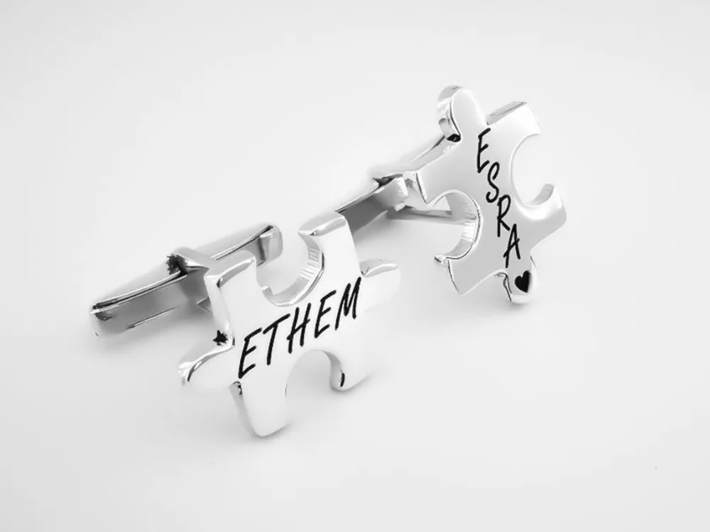 Personalized Jigsaw Puzzle Silver Cuff Links Gift for Men Handmade Jigsaw Puzzle Piece Cuff Links Custom Name Boyfriend Birthday
Personalized Jigsaw Puzzle Silver Cuff Links Gift for Men Handmade Jigsaw Puzzle Piece Cuff Links Custom Name Boyfriend Birthday