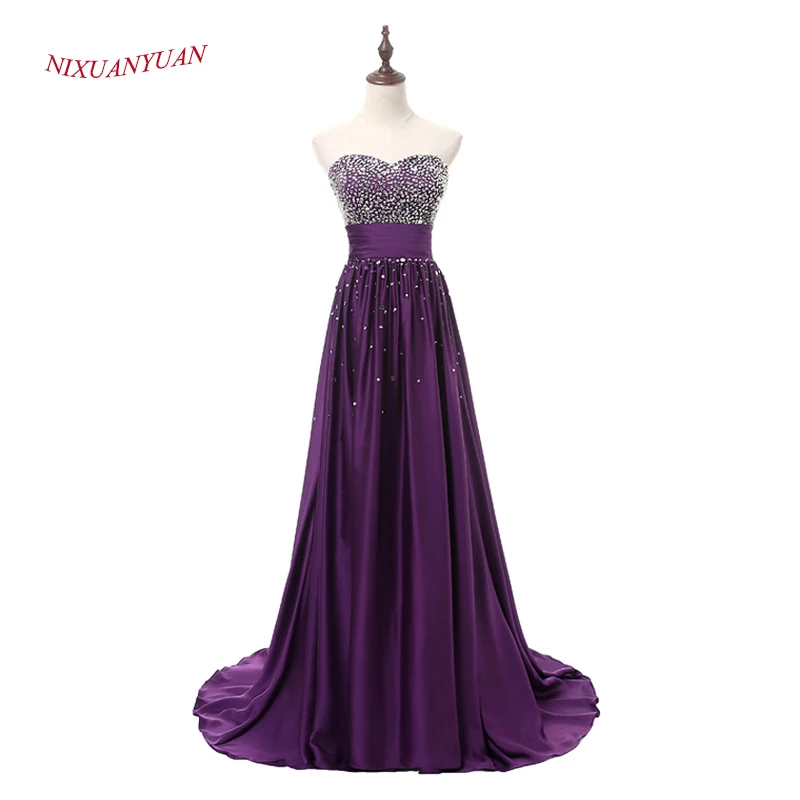 NIXUANYUAN 2017 New Elegant Purple Chiffon Beading Evening Dress 2017 Long Formal Gowns Sweetheart A Line vestidos de noite 2017
NIXUANYUAN 2017 New Elegant Purple Chiffon Beading Evening Dress 2017 Long Formal Gowns Sweetheart A Line vestidos de noite 2017