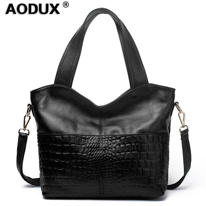 AODUX 100% Genuine Leather Long Handle Crocodile Women's Shoulder Bags Ladies Shopping Handbags Female Messenger Bag Satchel
AODUX 100% Genuine Leather Long Handle Crocodile Women's Shoulder Bags Ladies Shopping Handbags Female Messenger Bag Satchel
