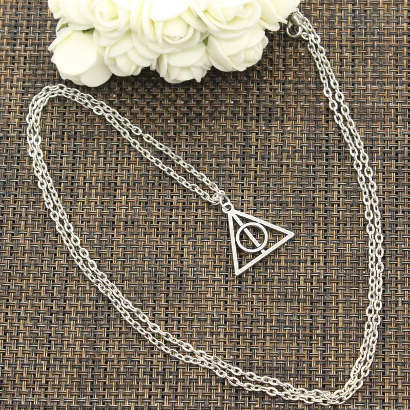 New Fashion Necklace Hallows Deathly 22x21mm Silver Color Pendants Short Long Women Men Colar Gift Jewelry Choker
New Fashion Necklace Hallows Deathly 22x21mm Silver Color Pendants Short Long Women Men Colar Gift Jewelry Choker