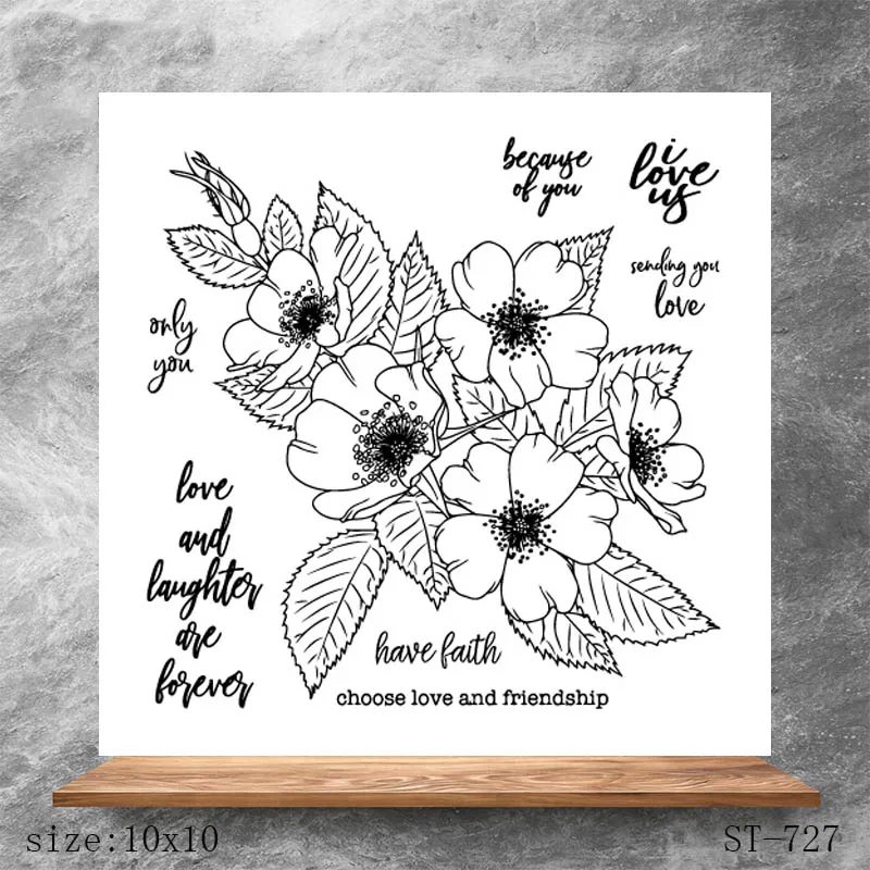 ZhuoAng Flowers Greetings Transparent Clear Stamps DIY Scrapbooking Album Card Making DIY Decoration Making Embossing Stencil
ZhuoAng Flowers Greetings Transparent Clear Stamps DIY Scrapbooking Album Card Making DIY Decoration Making Embossing Stencil